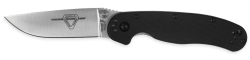 Нож Ontario RAT II Folder - Satin, пряма РК, чорна рукоять, 7,6 см клинок Картинка Нож Ontario RAT II Folder - Satin, пряма РК, чорна рукоять, 7,6 см клинок