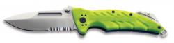 Нож Ontario XR-1 FLUOR. GREEN RESCUE FOLDER, серрейтор Картинка Нож Ontario XR-1 FLUOR. GREEN RESCUE FOLDER, серрейтор