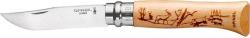 Нож Opinel 8 VRI Олень и кабаны Картинка Нож Opinel 8 VRI Олень и кабаны