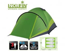 Картинка Палатка Norfin PERCH 3  4000мм / FG / 210+(120)Х210х130см / NF