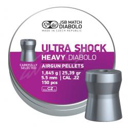 Пули пневм JSB Heavy Ultra Shock, 5,52 мм , 1,645 г, 150 шт/уп Картинка Пули пневм JSB Heavy Ultra Shock, 5,52 мм , 1,645 г, 150 шт/уп