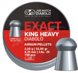 Пули пневм JSB King Heavy, 6,35 mm , 2,2 г, 150 шт/уп Картинка Пули пневм JSB King Heavy, 6,35 mm , 2,2 г, 150 шт/уп