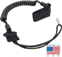 Ремень страховочный Condor Pistol Lanyard. Цвет - Black Картинка Ремень страховочный Condor Pistol Lanyard. Цвет - Black