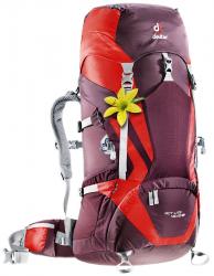 Рюкзак Deuter ACT Lite 45 + 10 SL цвет 5522 aubergine-fire Картинка Рюкзак Deuter ACT Lite 45 + 10 SL цвет 5522 aubergine-fire