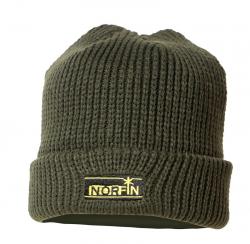 Шапка вязаная  Norfin CLASSIC WARM (флис. подкладк. / хаки) р.XL (302810-XL)