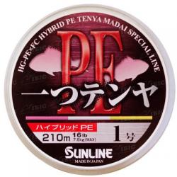 Картинка Шнур Sunline Hitotsu Tenya PE 210м #1/0.181мм 16LB/7.5кг