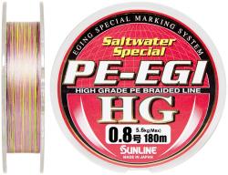 Картинка Шнур Sunline PE EGI HG 180м #0.8/0.148мм 5.6кг/12LB