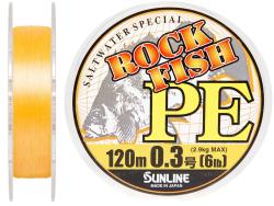 Шнур Sunline ROCK FISH PE 120м #0.3/0.09мм 6LB/2.9кг Картинка Шнур Sunline ROCK FISH PE 120м #0.3/0.09мм 6LB/2.9кг