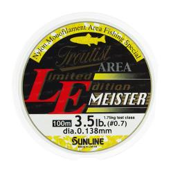 Леска Sunline Troutist Area LE Meister 100m #0.6/0.128mm 1,5кг Картинка Леска Sunline Troutist Area LE Meister 100m #0.6/0.128mm 1,5кг