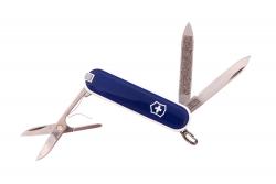 Нож Victorinox Classic, блакитний, жовтий тризуб Картинка Нож Victorinox Classic, блакитний, жовтий тризуб