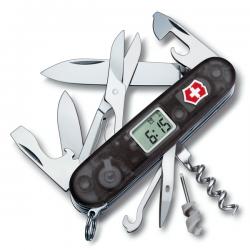 Нож Victorinox Swiss Army Voyager черный с часами Картинка Нож Victorinox Swiss Army Voyager черный с часами