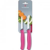 Набор ножей кухонных Victorinox SwissClassic, 8см, 2шт. в блистере,розовые