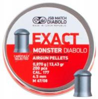 Пули пневматические JSB Diabolo Exact Monster, 4,52 мм , 0,870 гр. (200шт/уп)